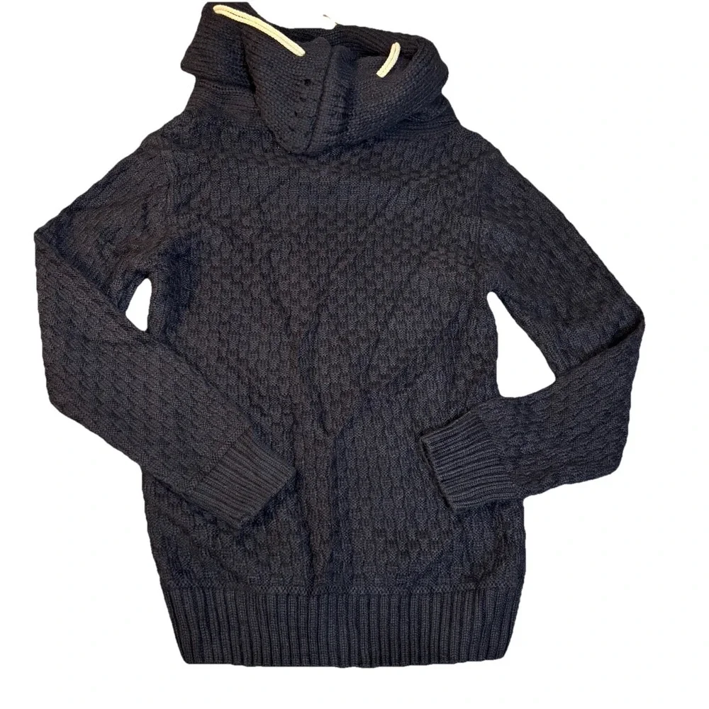 Men's‎ Leif Nelson Chunky Knitted Turtleneck Sweater Black Size Small Casual